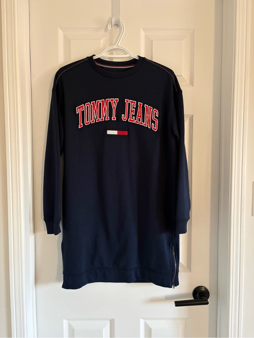 Tommy Hilfiger Navy Sweater Dress with Logo